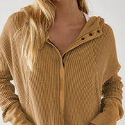 waffle zip-up hoodie, view 5 - MRSLM