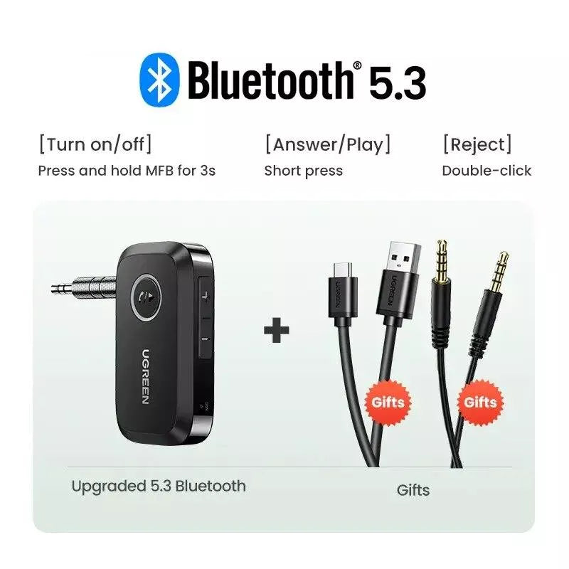 wireless Bluetooth car receiver adapter, view 2 - MRSLM