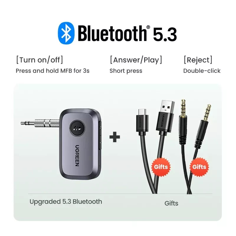 wireless Bluetooth car receiver adapter, view 3 - MRSLM