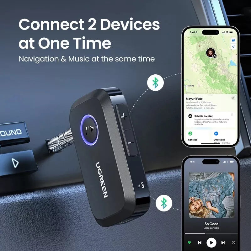 wireless Bluetooth car receiver adapter, view 7 - MRSLM