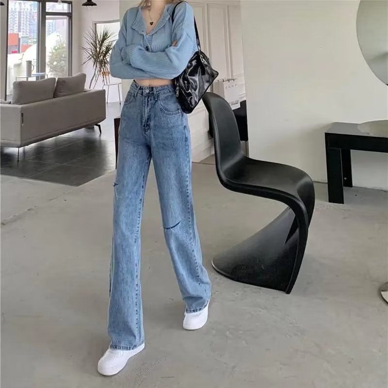 Women's High-waisted Skinny Straight Jeans