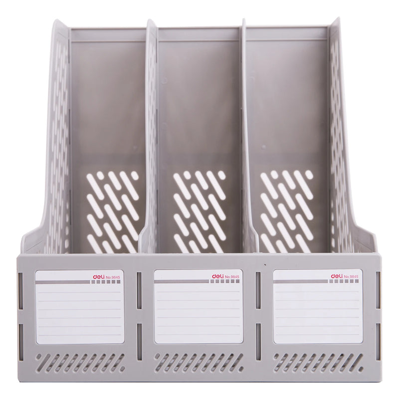 triptych magazine file holder desk organizer, view 3 - MRSLM