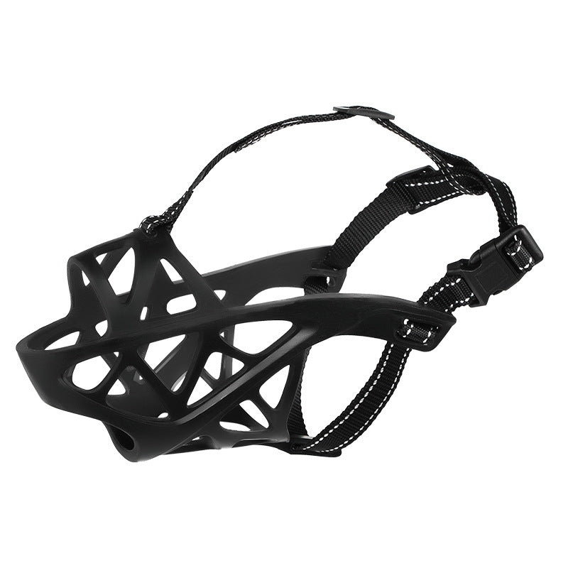 reflective dog muzzle basket, view 2 - MRSLM