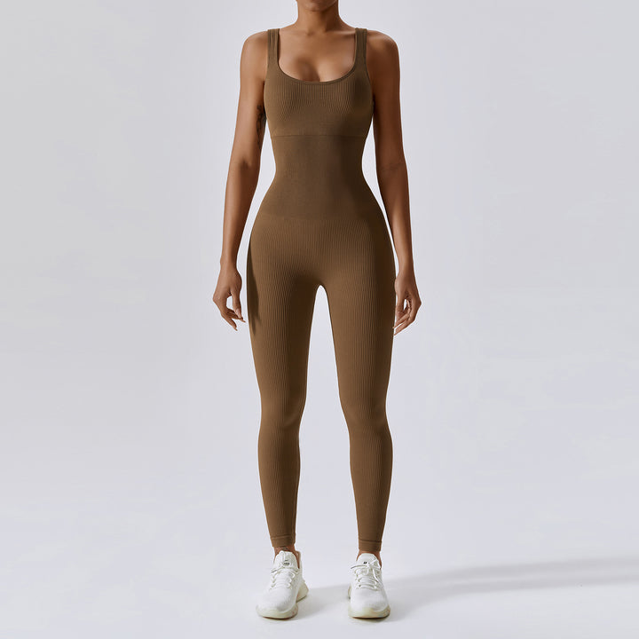 One-piece Yoga Suit Abdominal Slimming Exercise Elastic Tight