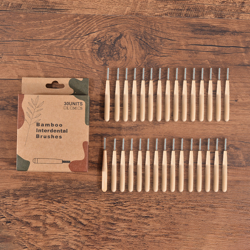 bamboo interdental brushes, view 2 - MRSLM