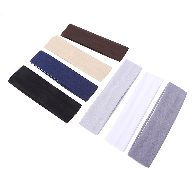7-Piece Fashion Solid Color Soft Elastic Headbands for Yoga, Sports &amp; Everyday Use