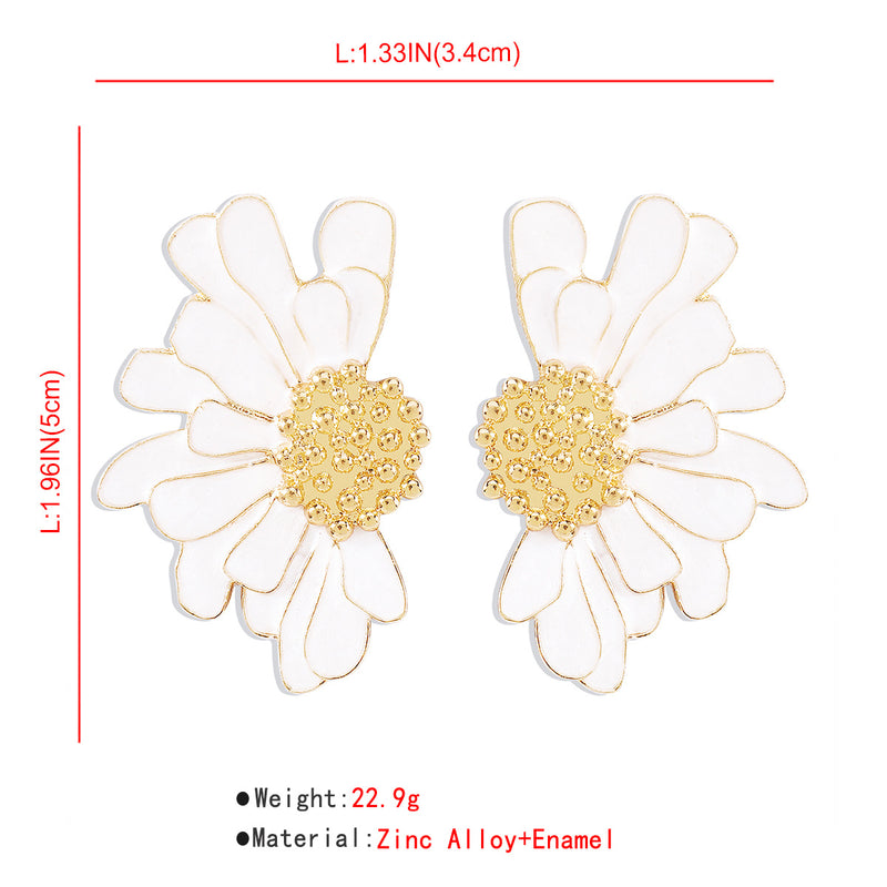 flower petal stud earrings, view 14 - MRSLM