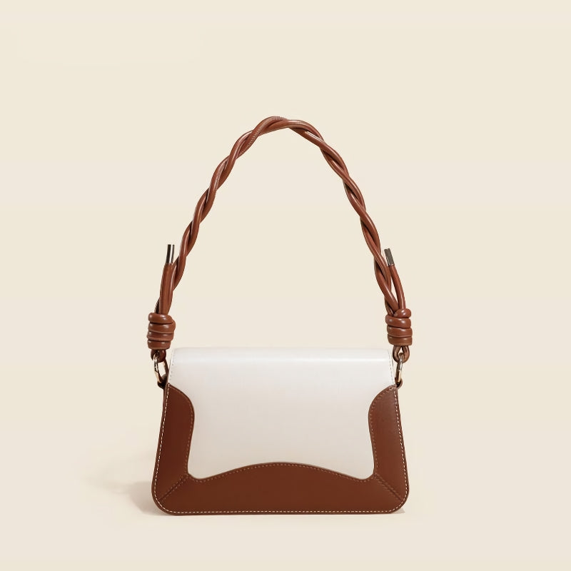 Genuine leather twisted rope handbag, view 2 - MRSLM