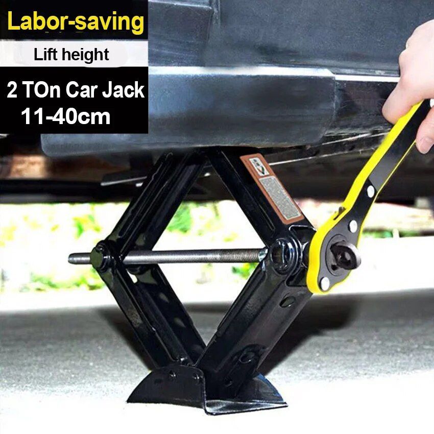 2 Ton Portable Folding Car Jack & Tire Repair Kit