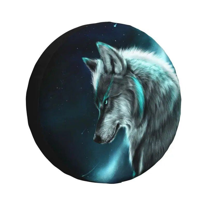 Wild Spirit Wolf Tire Cover – Custom Protector for 4x4, Trailer, RV Wheels