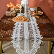 white lace table runner, view 2 - MRSLM