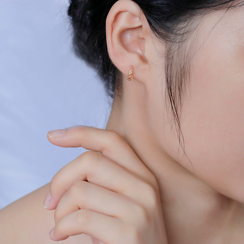 S925 silver star cross earrings - MRSLM