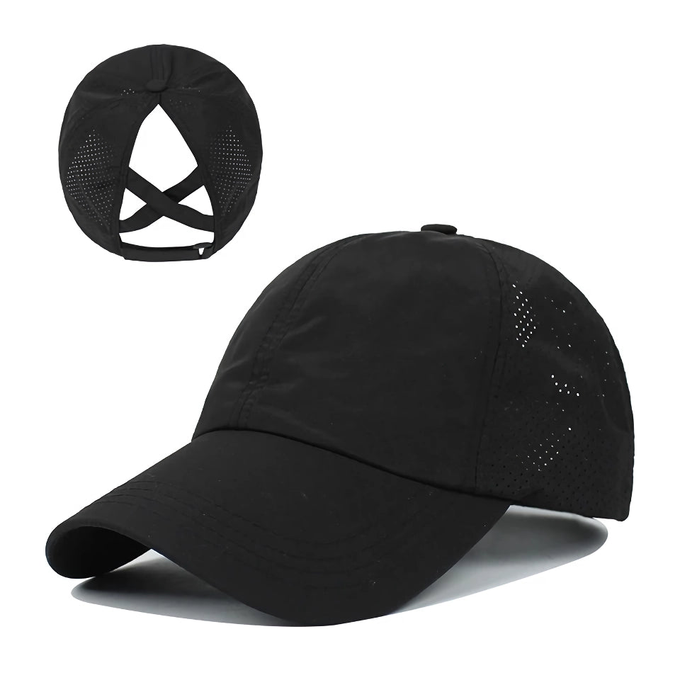 Summer Mesh Ponytail Baseball Sports Cap for Women