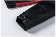 Men's retro motorcycle PU leather jacket, view 7 - MRSLM