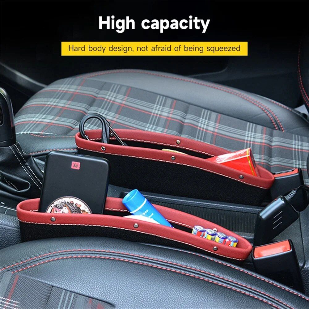 Luxury Leather Car Seat Gap Organizer & Filler - Universal Fit