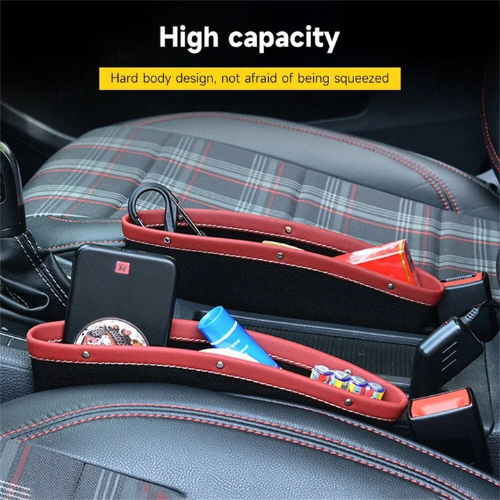 Luxury Leather Car Seat Gap Organizer & Filler - Universal Fit