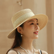 foldable straw sun hat, view 6 - MRSLM