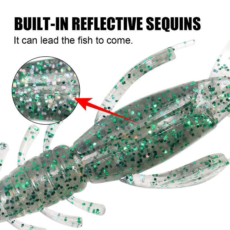soft shrimp silicone fishing lure, view 12 - MRSLM