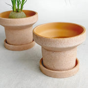 terracotta water pipe planter with tray, view 4 - MRSLM