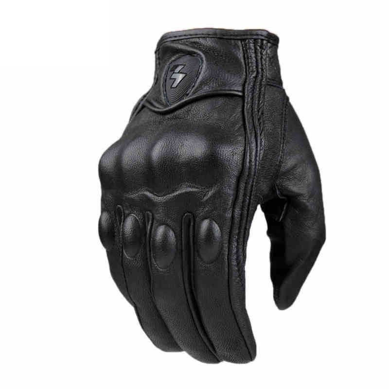 Sheepskin leather touchscreen riding gloves, view 2 - MRSLM