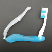 portable foldable travel toothbrush, view 2 - MRSLM