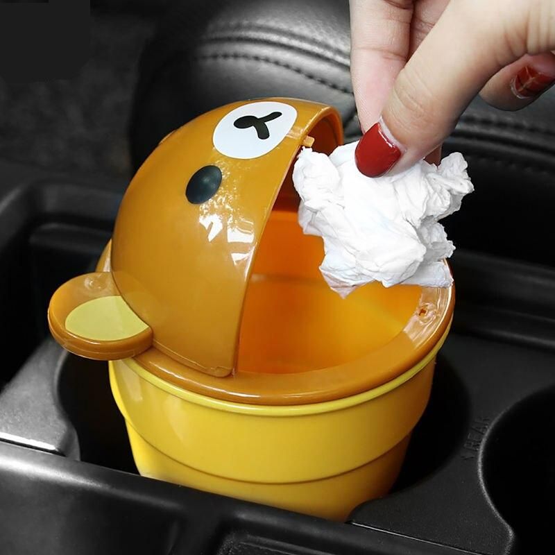 cartoon bear car trash can, view 4 - MRSLM