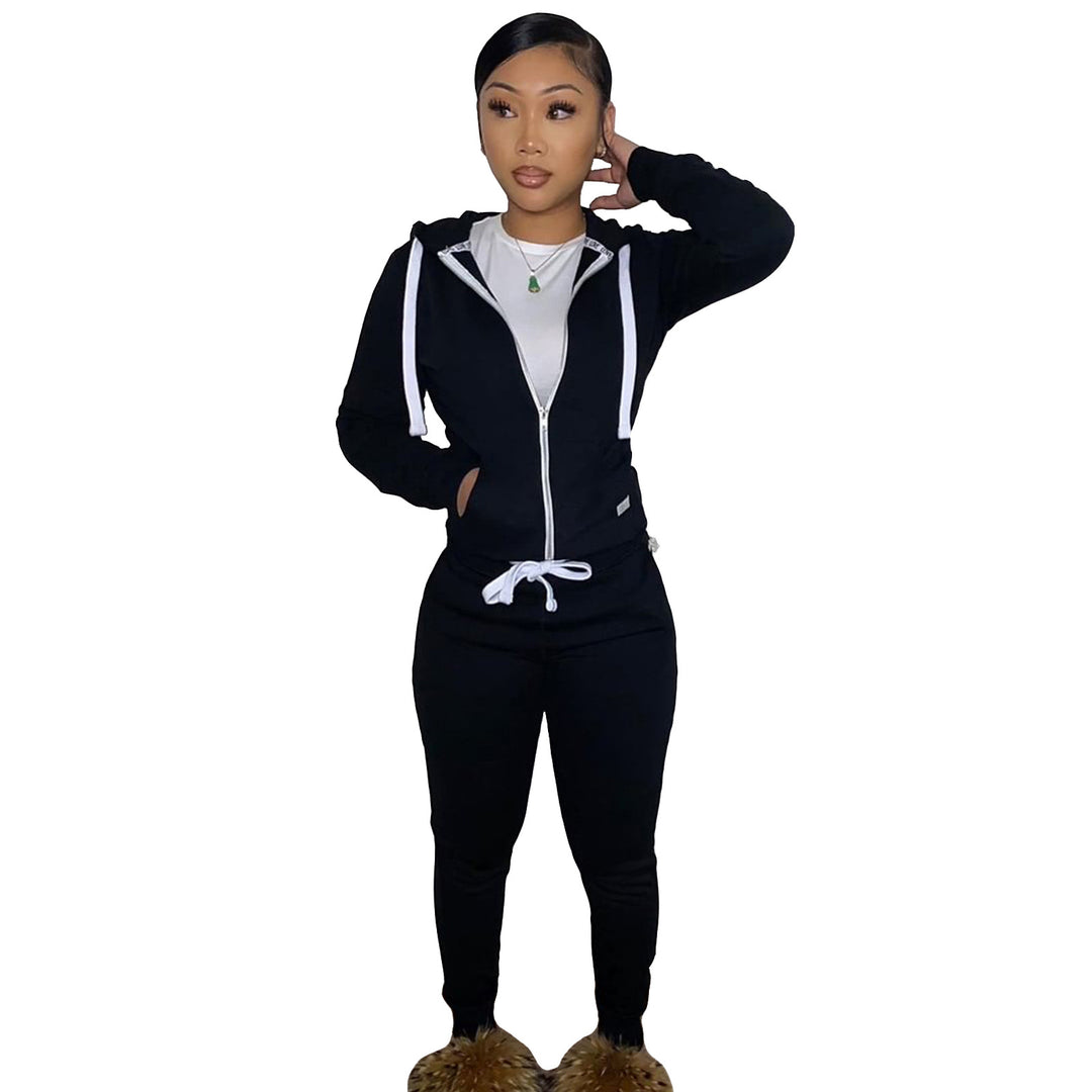 Brushed Hoody Sports Casual Two-piece Suit Suit