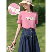 slim-fit cotton t-shirt, view 8 - MRSLM