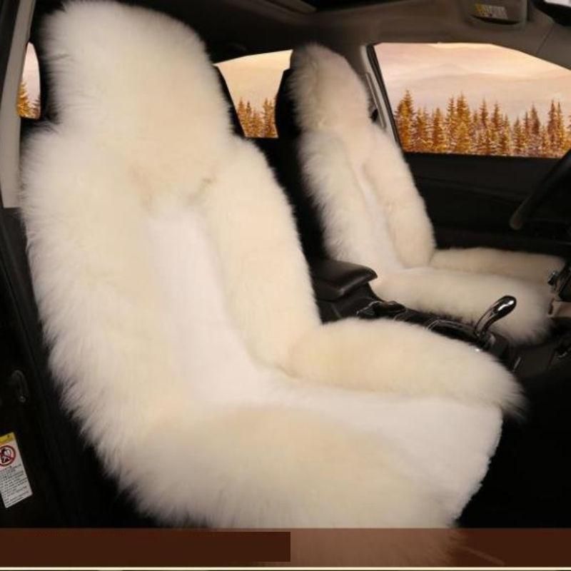 Sheepskin wool car seat cushion, view 3 - MRSLM
