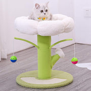 cat tree tower with scratcher post, view 3 - MRSLM