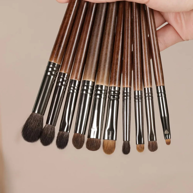Conjunto de 10 pincéis profissionais para sombra e delineador