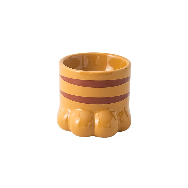 elevated ceramic pet bowl, view 4 - MRSLM