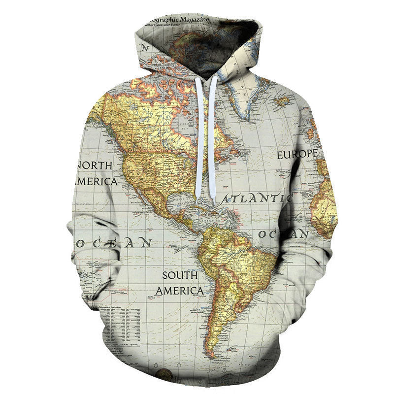 starry sky print hooded sweater, view 5 - MRSLM