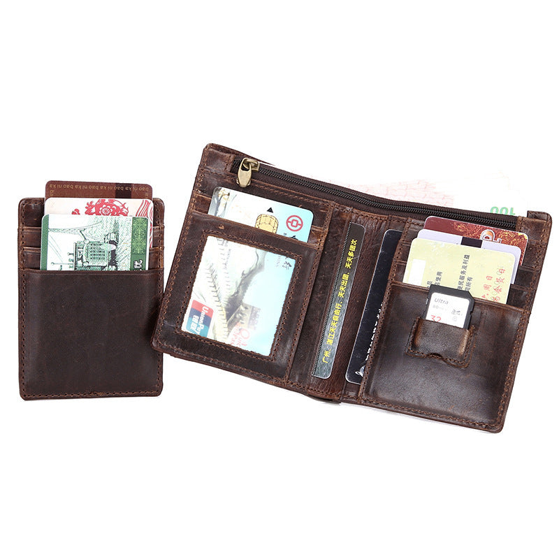 Carteira de couro masculina