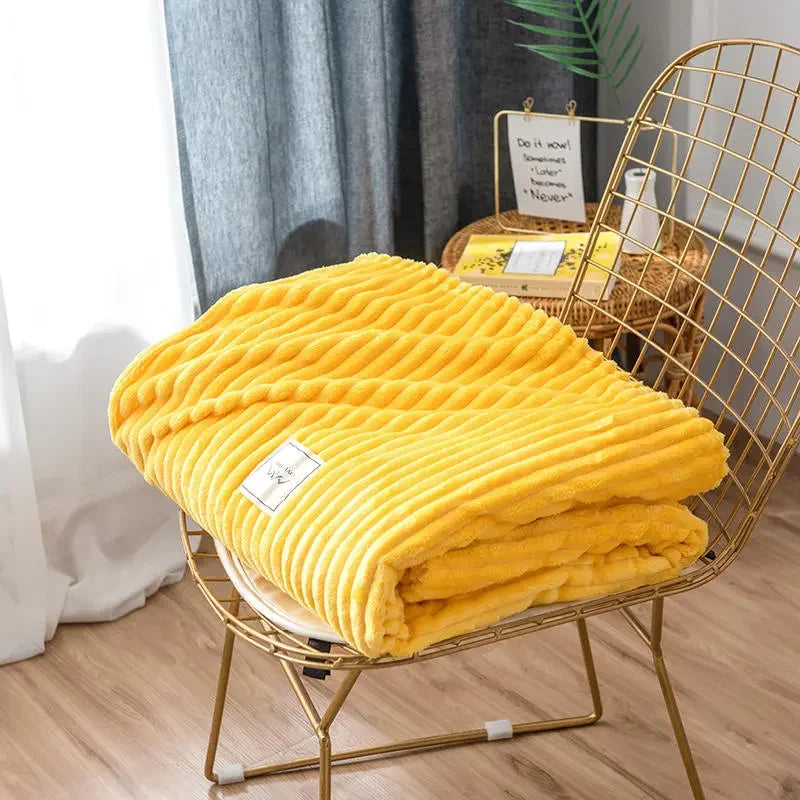 cozy coral fleece blanket, view 3 - MRSLM