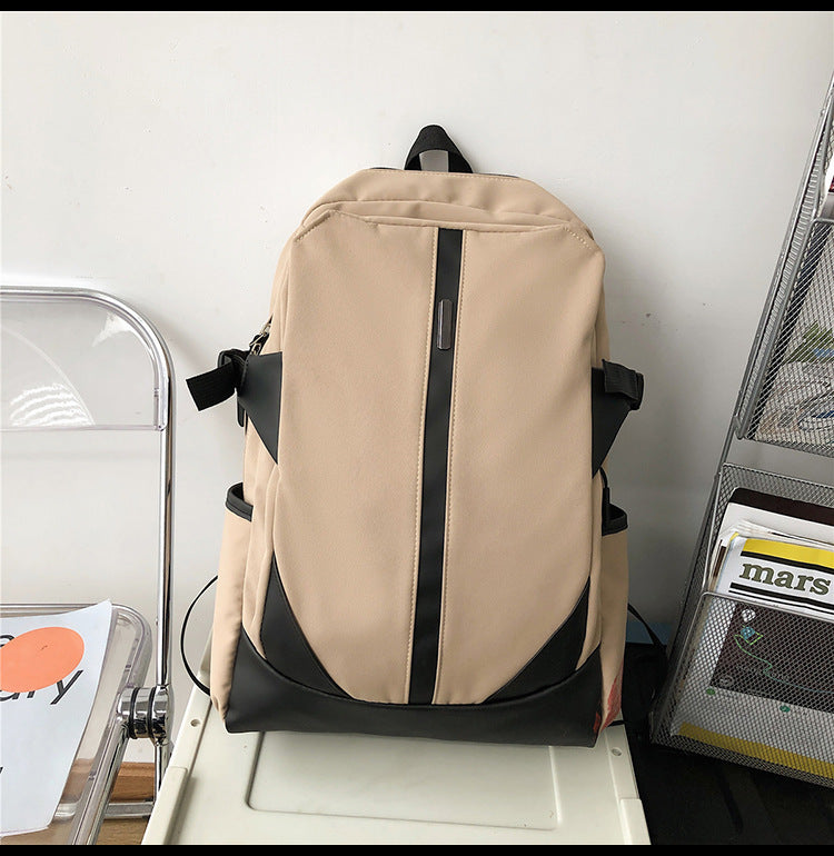 Mochila de estilo simples, grande capacidade e cor sólida