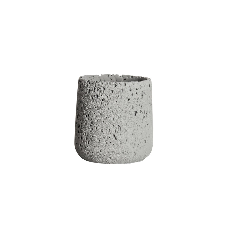 nordic perforated cement bonsai flower pot, view 3 - MRSLM