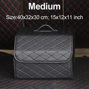Collapsible faux leather car trunk organizer, view 5 - MRSLM