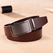 men's genuine leather belt automatic alloy buckle, view 2 - MRSLM