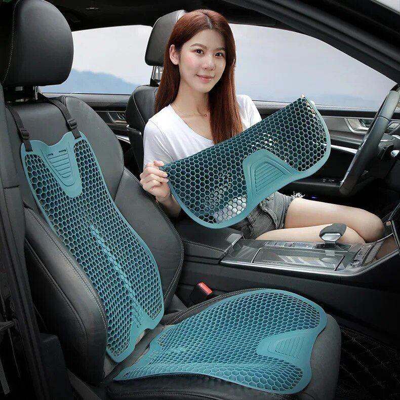 Universal Breathable Car Seat Cushion: Cooling Pad for Year-Round Comfort
