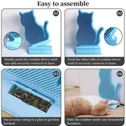 self-grooming catnip massage comb, view 7 - MRSLM