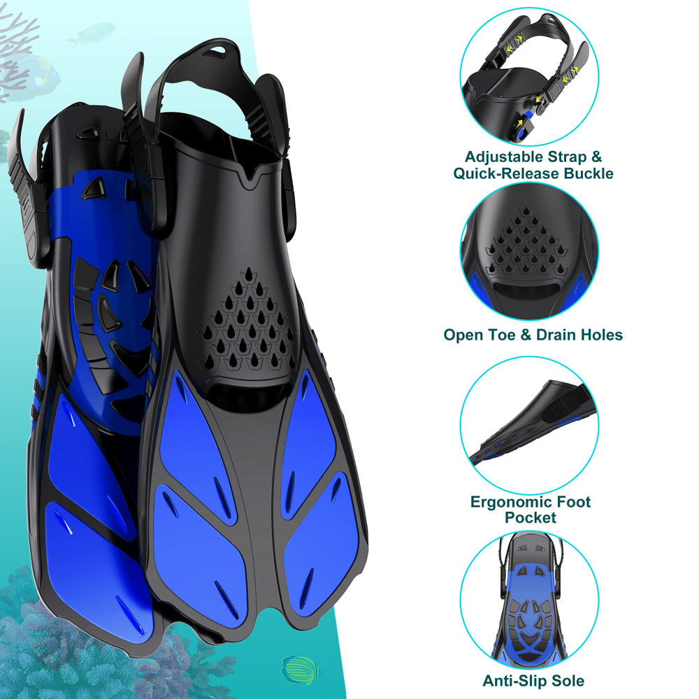 Adjustable Open Heel Snorkel Fins