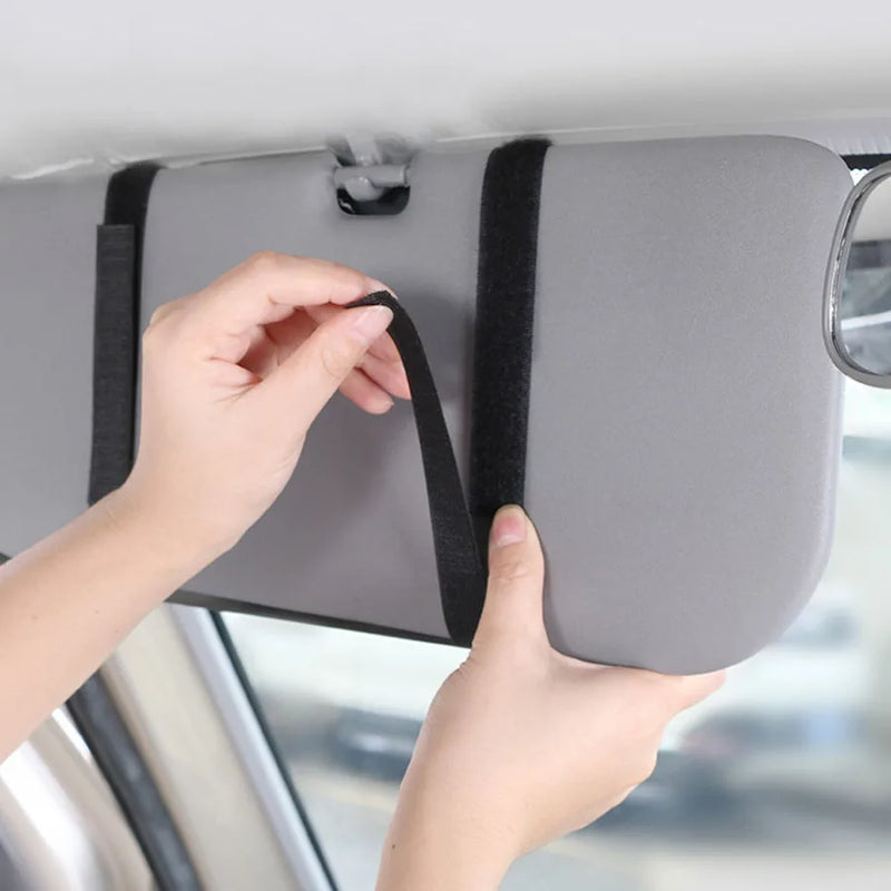 pu leather car sun visor organizer, view 8 - MRSLM