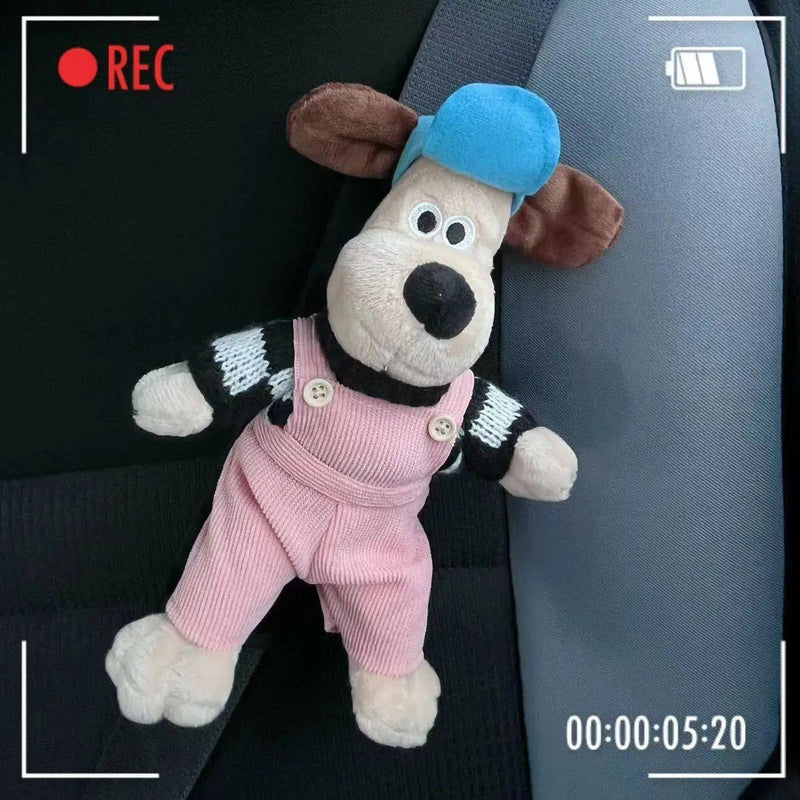 cartoon dog plush seat belt protector, view 9 - MRSLM