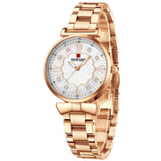 women's steel band luminous quartz watch, view 6 - MRSLM