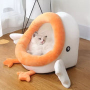 duck shape cat bed kitten house, view 2 - MRSLM