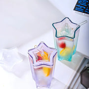 starlight gradient glass mug with straw and lid, view 5 - MRSLM