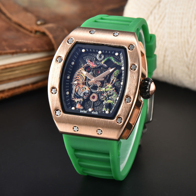 Men's dragon tiger quartz watch, view 21 - MRSLM