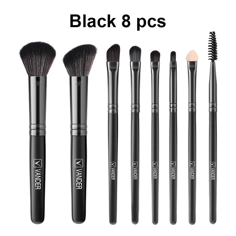 8-piece makeup brush set, view 3 - MRSLM