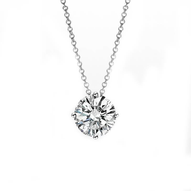 Jewelry Zircon Single Diamond Necklace Simple Girl